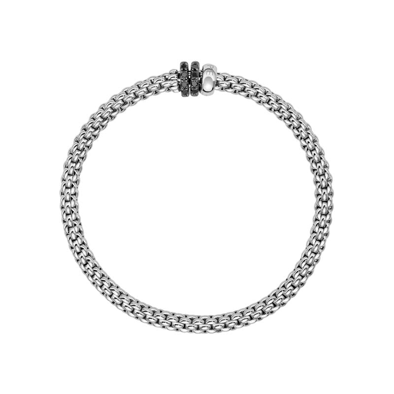 Fope Solo White Gold & Black Diamond Bracelet