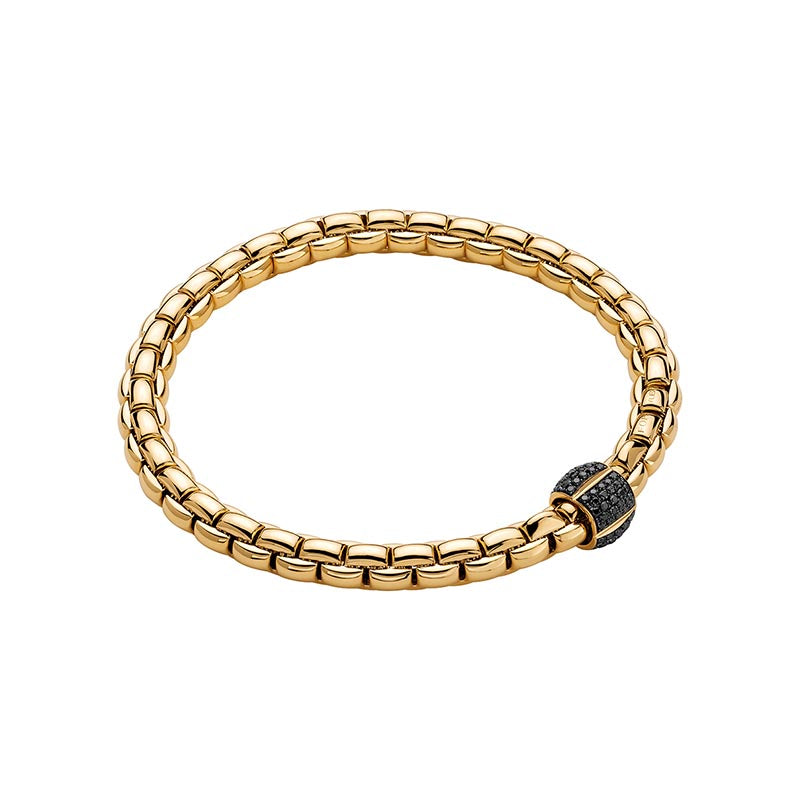 Fope Eka Yellow Gold & Black Diamond Bracelet