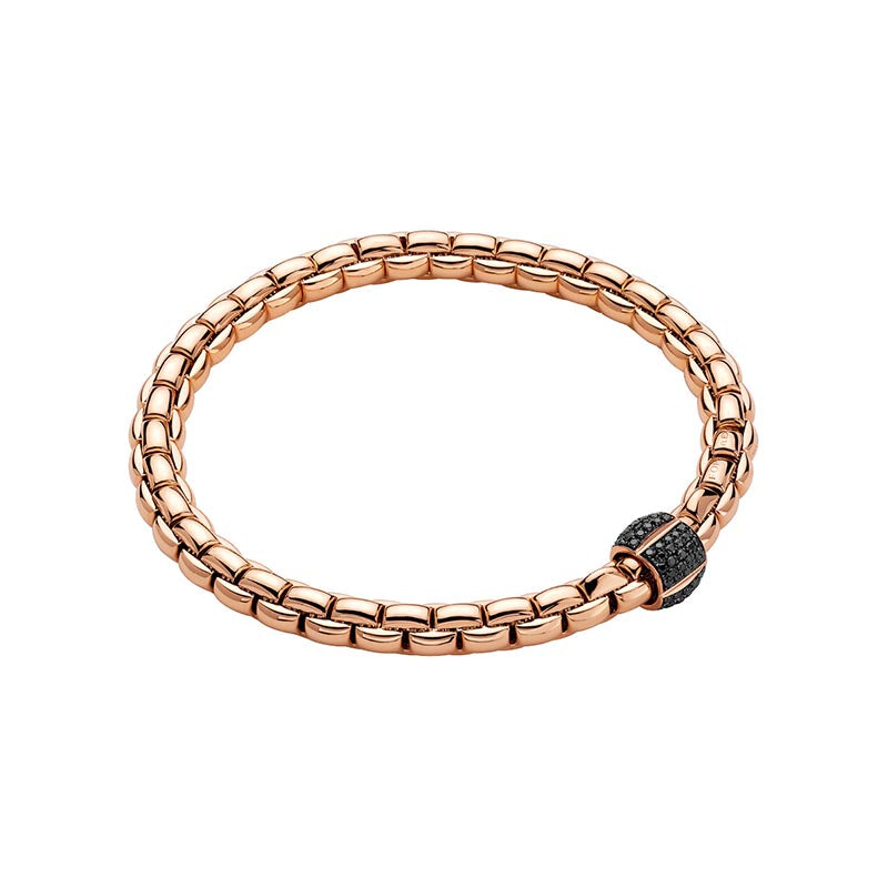 Fope Eka Rose Gold & Black Diamond Bracelet