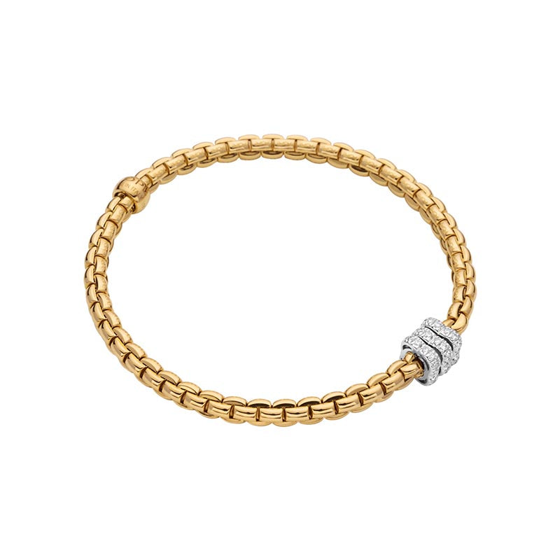 Fope Eka Yellow Gold & Diamond Bracelet