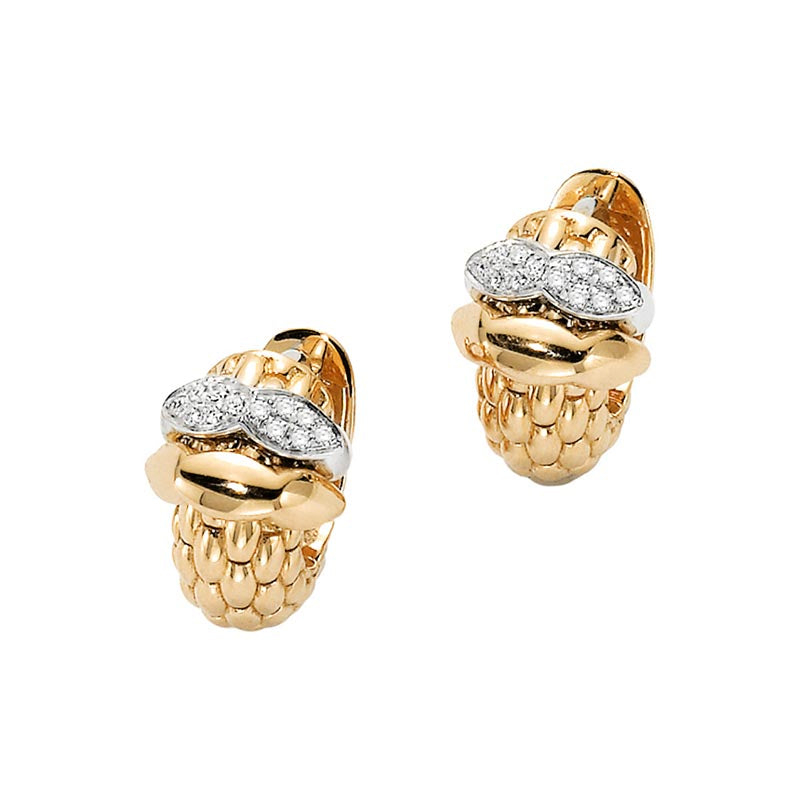 Fope Love Nest Yellow Gold & Diamond Earrings