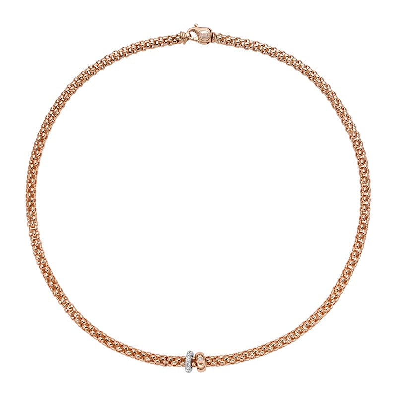 Fope Solo Rose Gold & Diamond Necklace