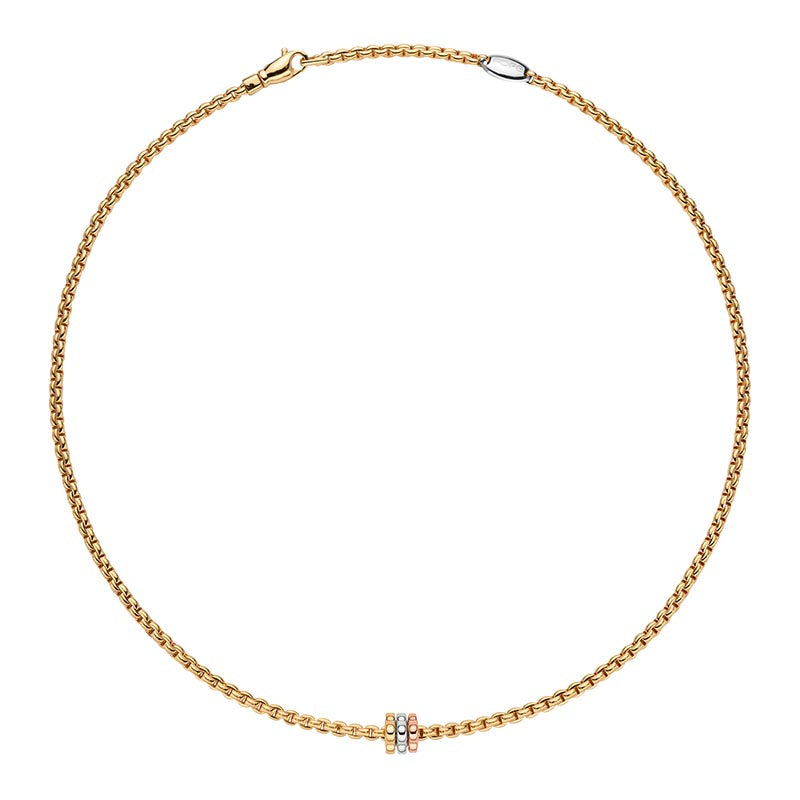 Fope Eka Tiny Yellow Gold Necklace