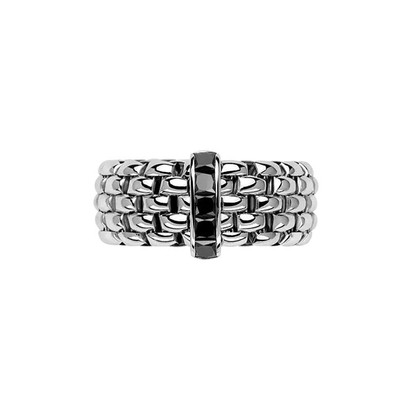 Fope Panorama White Gold & Black Diamond Ring