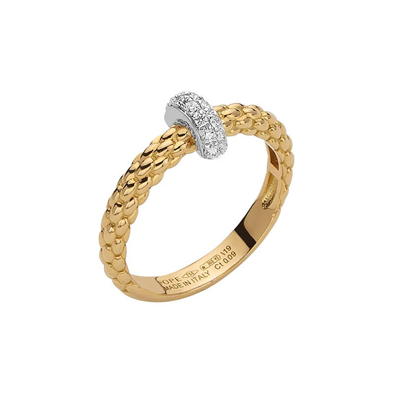 Fope Prima Yellow Gold & Diamond Ring