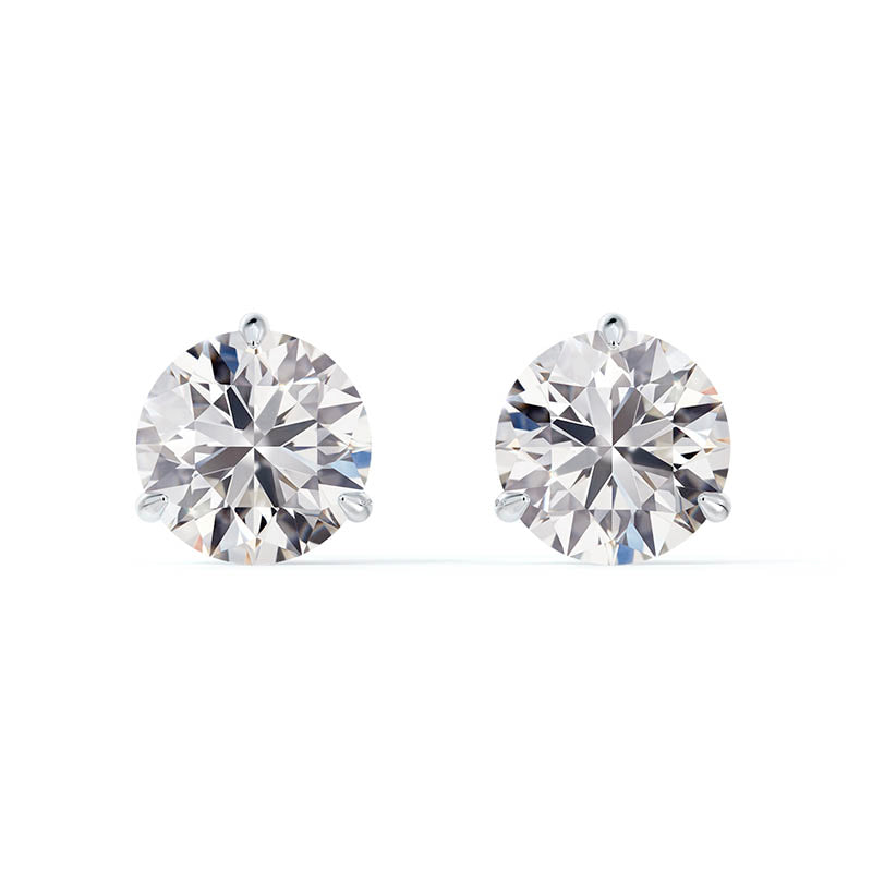 Forevermark Platinum 3-Prond Diamond Earrings
