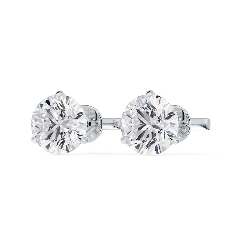 Forevermark Platinum 3-Prond Diamond Earrings