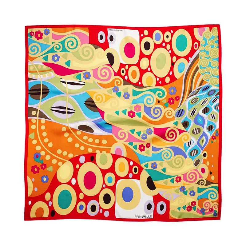 FreyWille Gustav Klimt Red Silk Scarf Carré