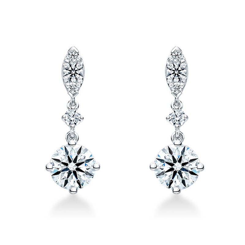 Hearts on Fire Aerial White Gold Petite Diamond Drop Earrings