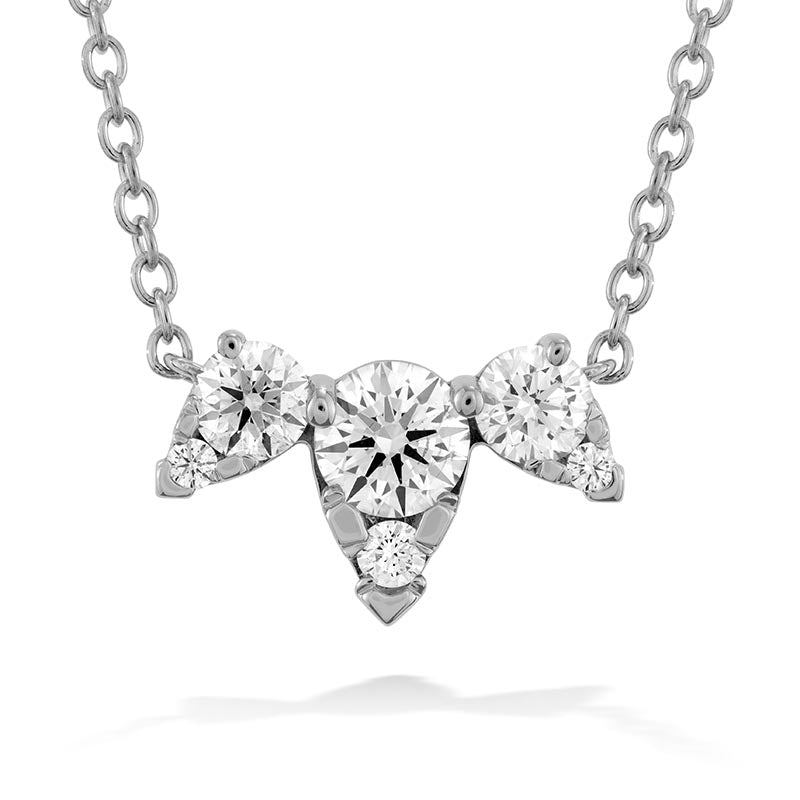 Hearts on Fire Aerial White Gold Triple Diamond Necklace