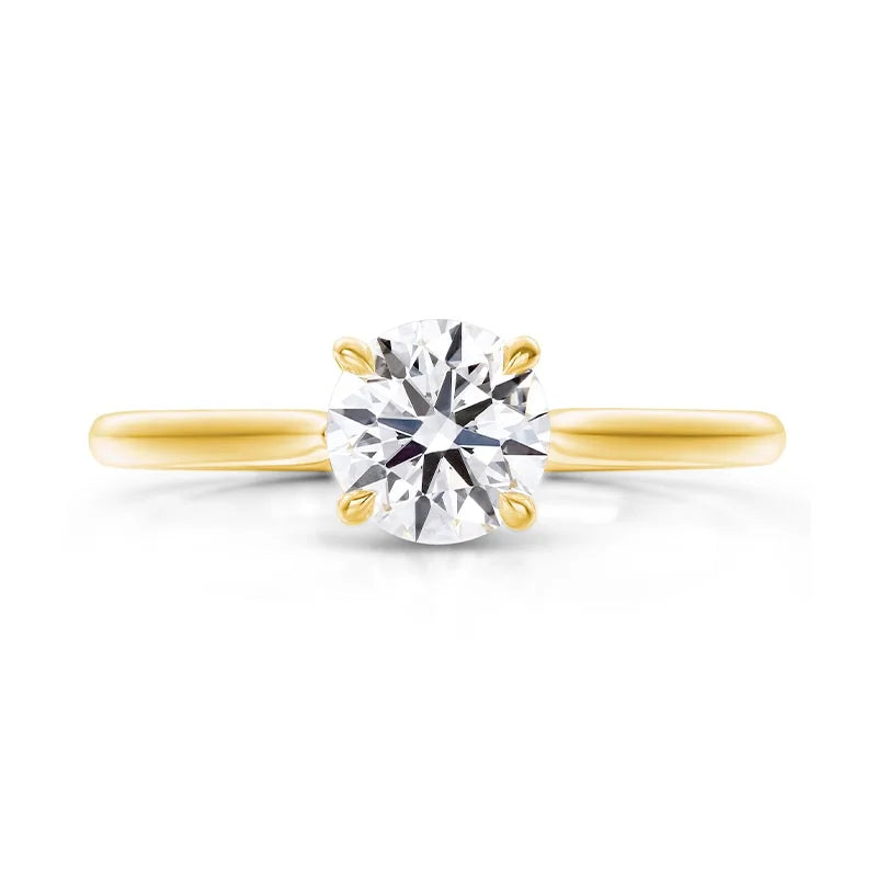 Hearts on Fire Camilla 4-Prong Yellow Gold Engagement Ring