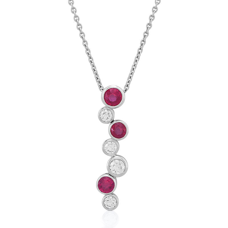 Hans D. Krieger Ruby and Diamond Necklace