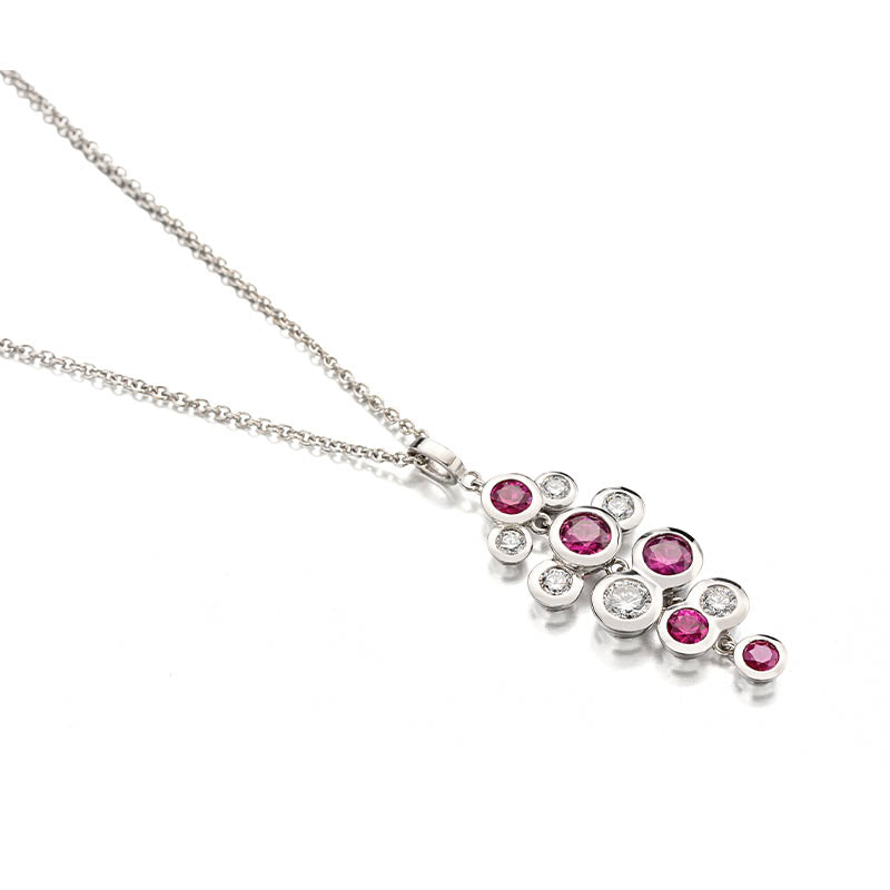 Hans D. Krieger White Gold Ruby & Diamond Pendant