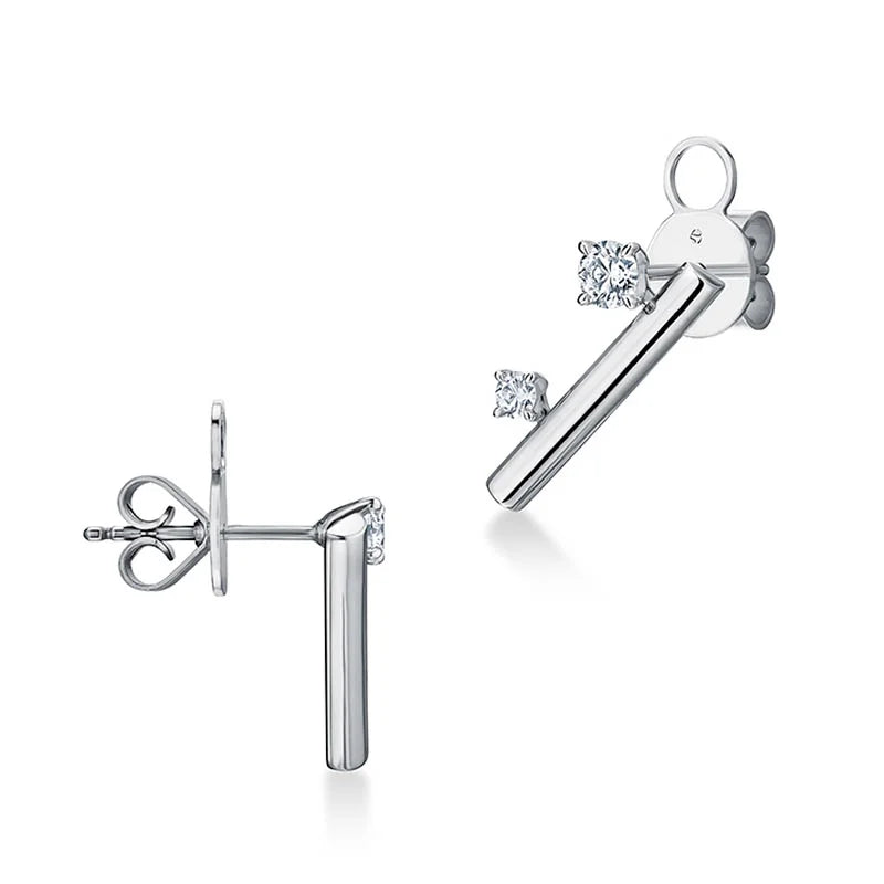 Hearts on Fire Barre White Gold Floating Diamond Climber Earrings