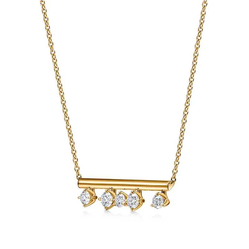 Hearts on Fire Barre Yellow Gold Floating Diamond Pendant