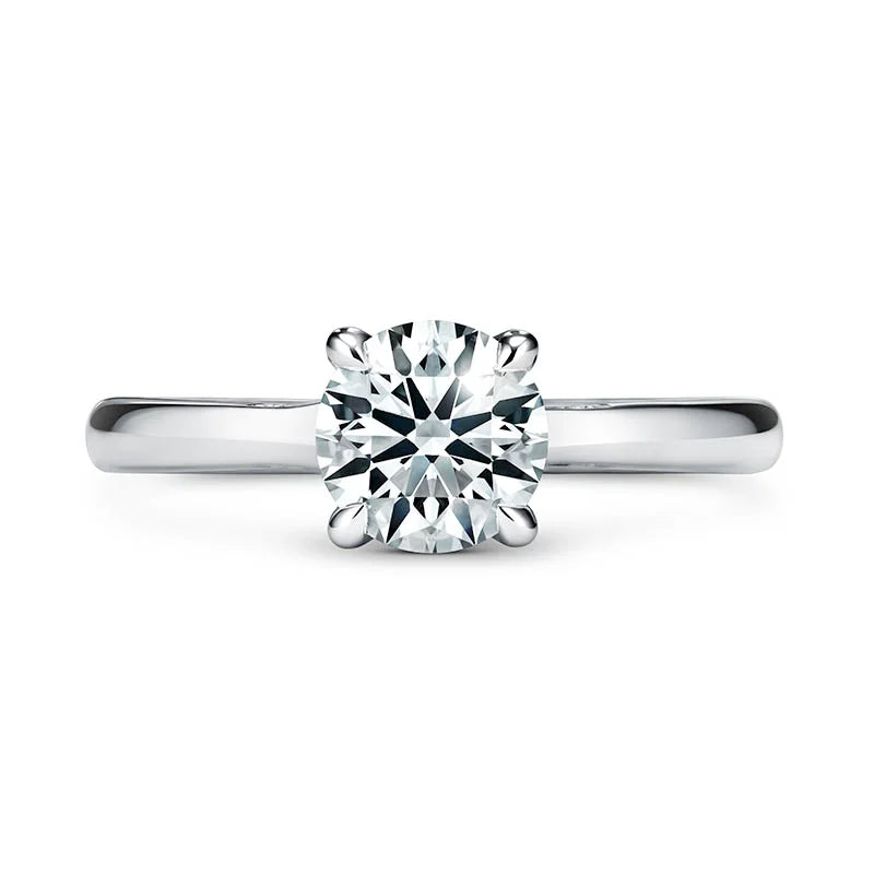 Hearts on Fire Vela Diamond Gallery Platinum Diamond Engagement Ring