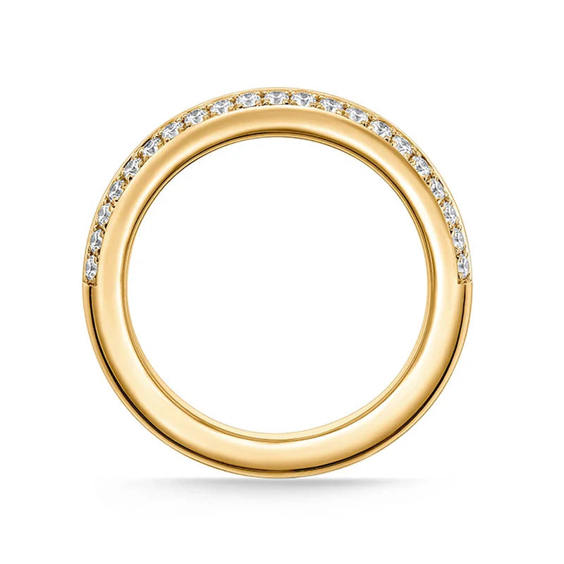 Hearts on Fire Barre Yellow Gold Diamond Pavé Band