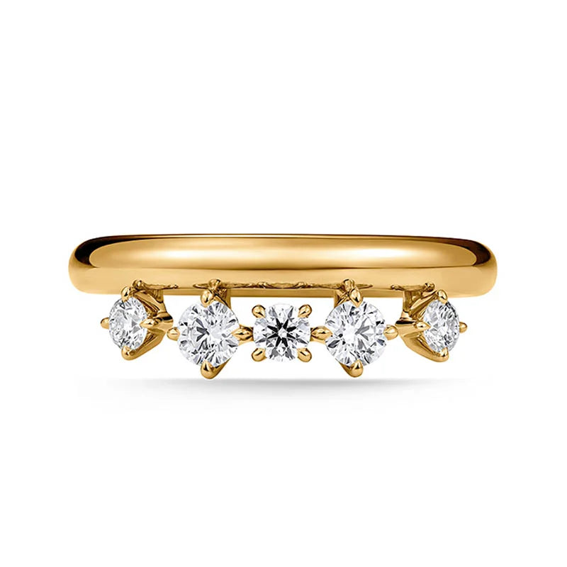 Hearts on Fire Barre Yellow Gold Floating Diamond Ring