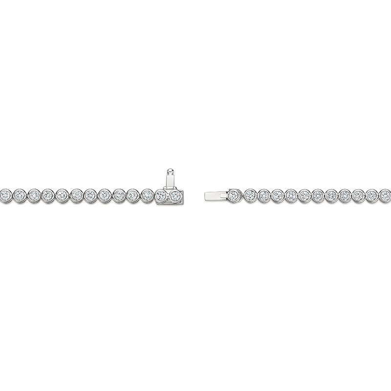 Hearts On Fire White Gold Classic Bezel-Set Line Bracelet 