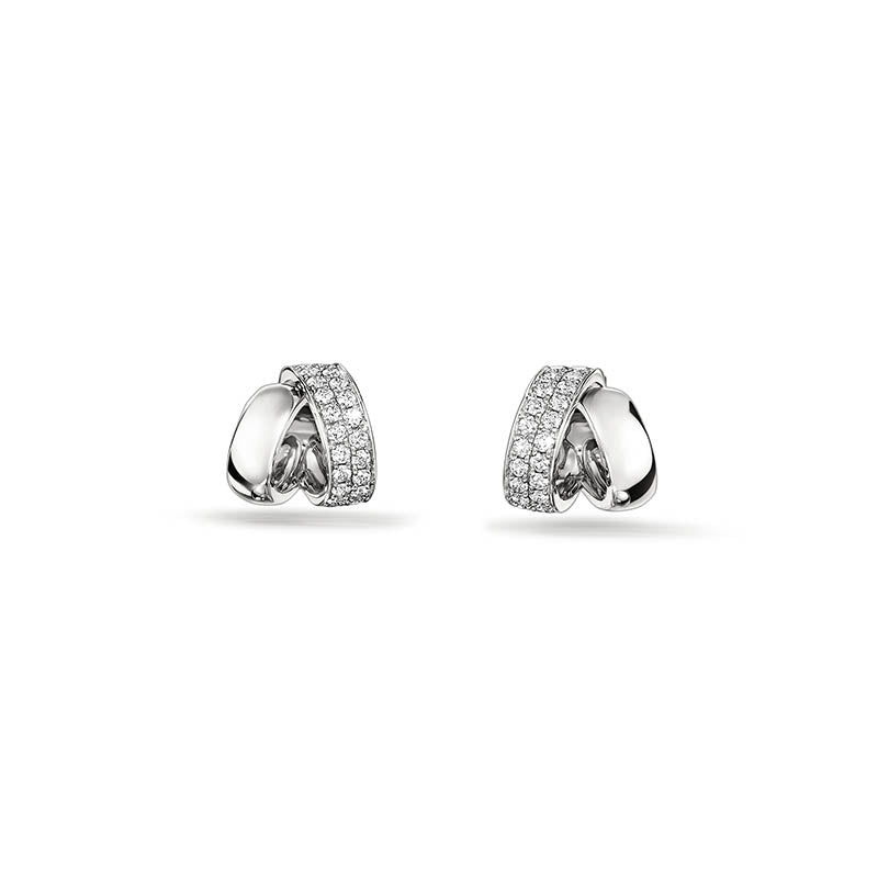 Hearts On Fire White Gold INSIDE/OUT Diamond Flip Earrings - Small 