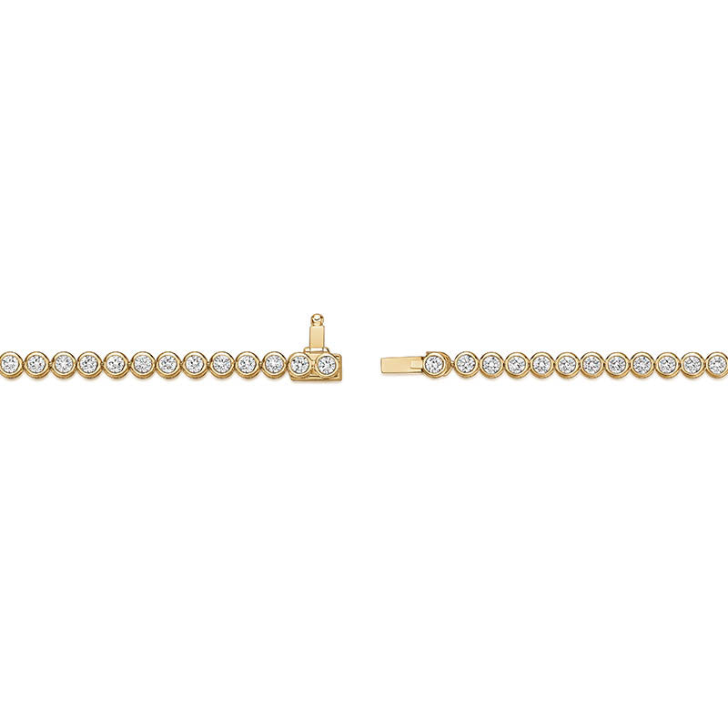 Hearts On Fire Yellow Gold Classic Bezel-Set Line Bracelet 