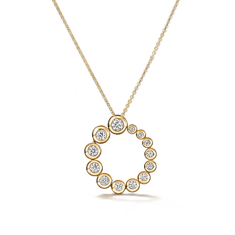 Hearts On Fire Yellow Gold Dream Circle Convertible Pendant