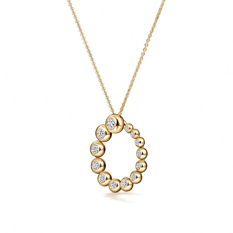 Hearts On Fire Yellow Gold Dream Circle Convertible Pendant