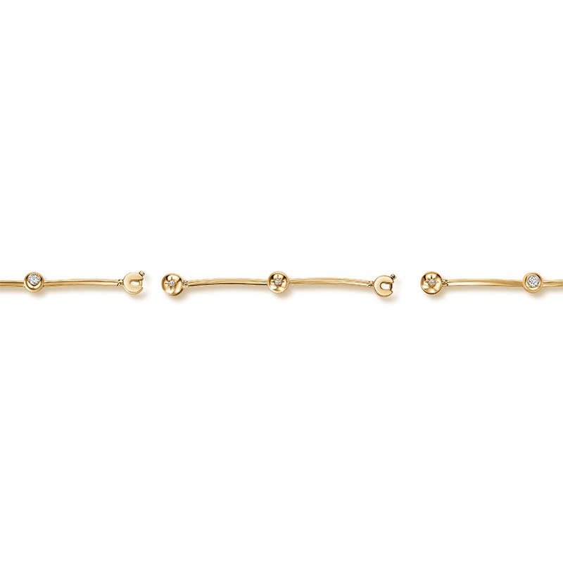 Hearts On Fire Yellow Gold Dream Floating Diamond Necklace 
