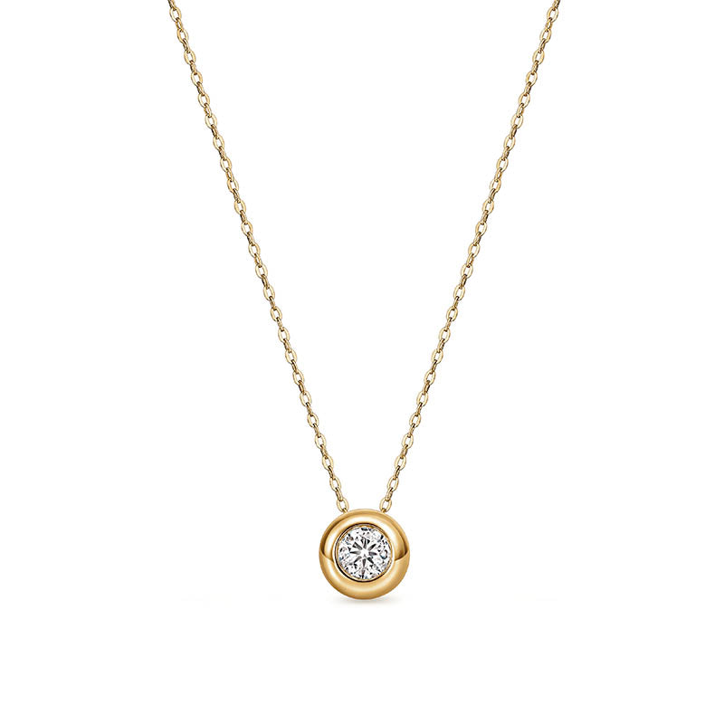 Hearts On Fire Yellow Gold Dream Solo Diamond Pendant