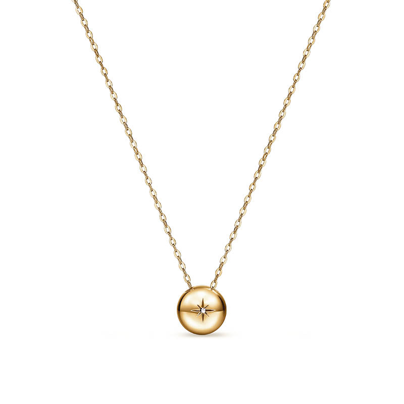 Hearts On Fire Yellow Gold Dream Solo Diamond Pendant