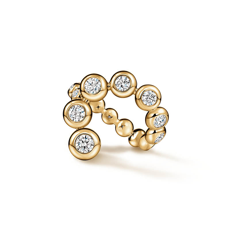 Hearts On Fire Yellow Gold Dream Wrap Diamond Ring 