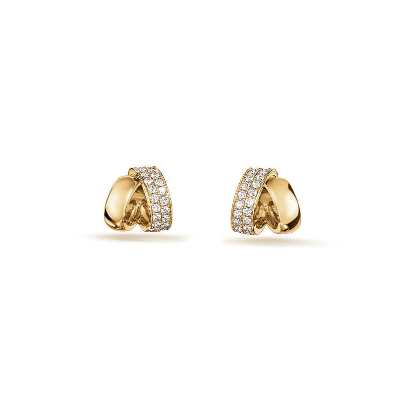 Hearts On Fire Yellow Gold INSIDE/OUT Diamond Flip Earrings - Small 