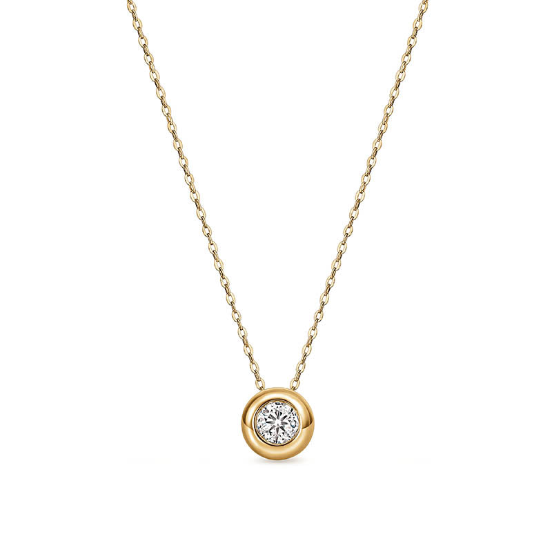 Hearts On Fire Yellow Gold Limited Edition Dream Solitaire Pendant Necklace 