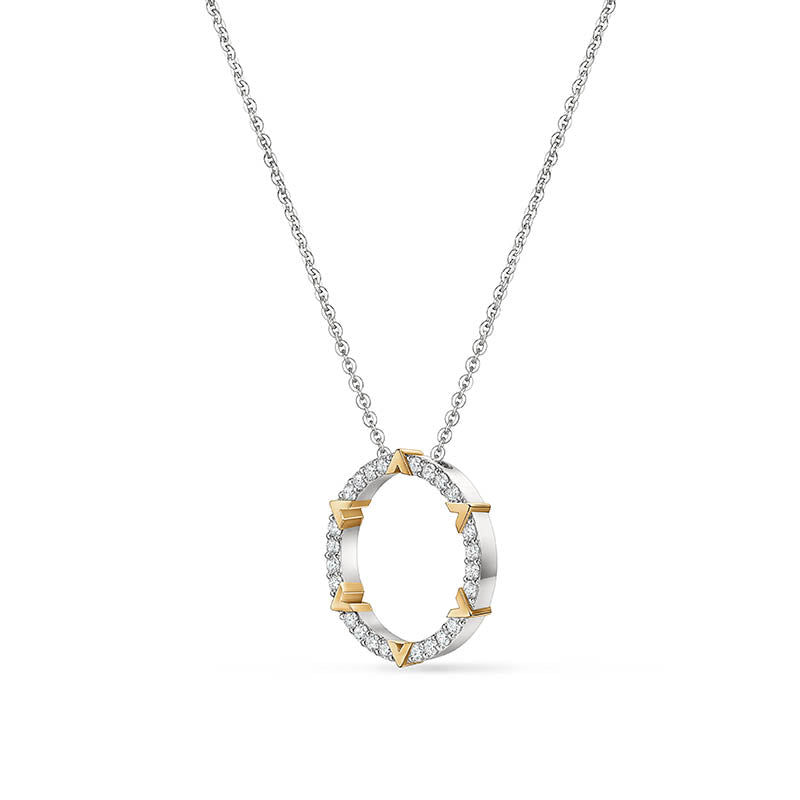 Hearts On Fire Yellow & White Gold Copley Pavé Diamond Necklace 