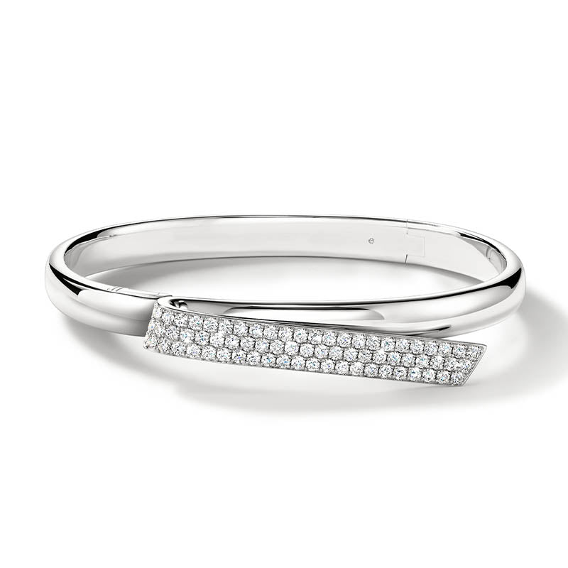 Hearts on Fire Inside/Out White Gold Diamond Flip Bangle