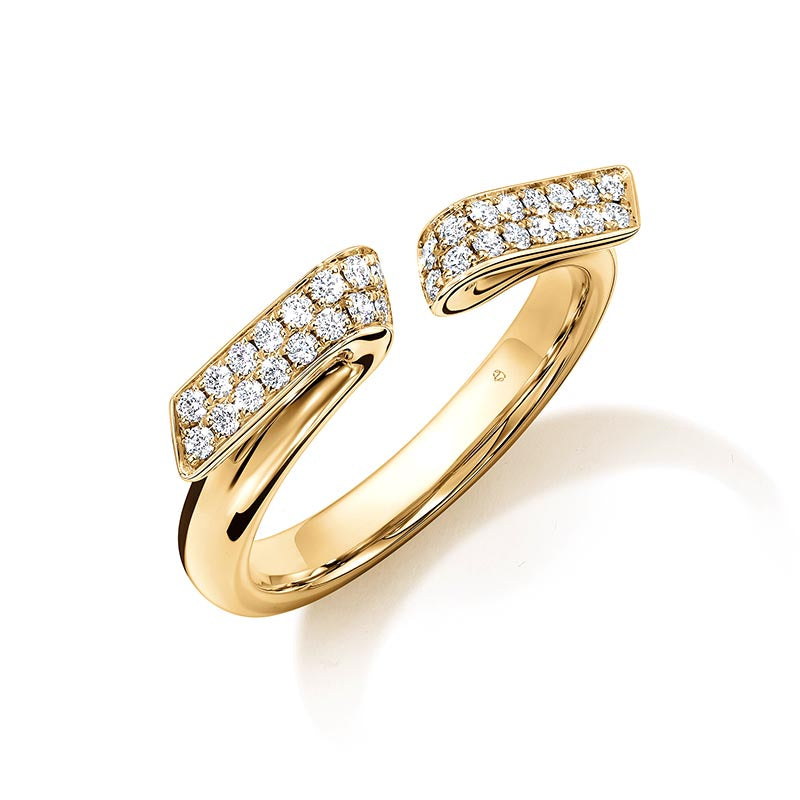 Hearts on Fire Inside/Out Yellow Gold Flip Open Diamond Ring