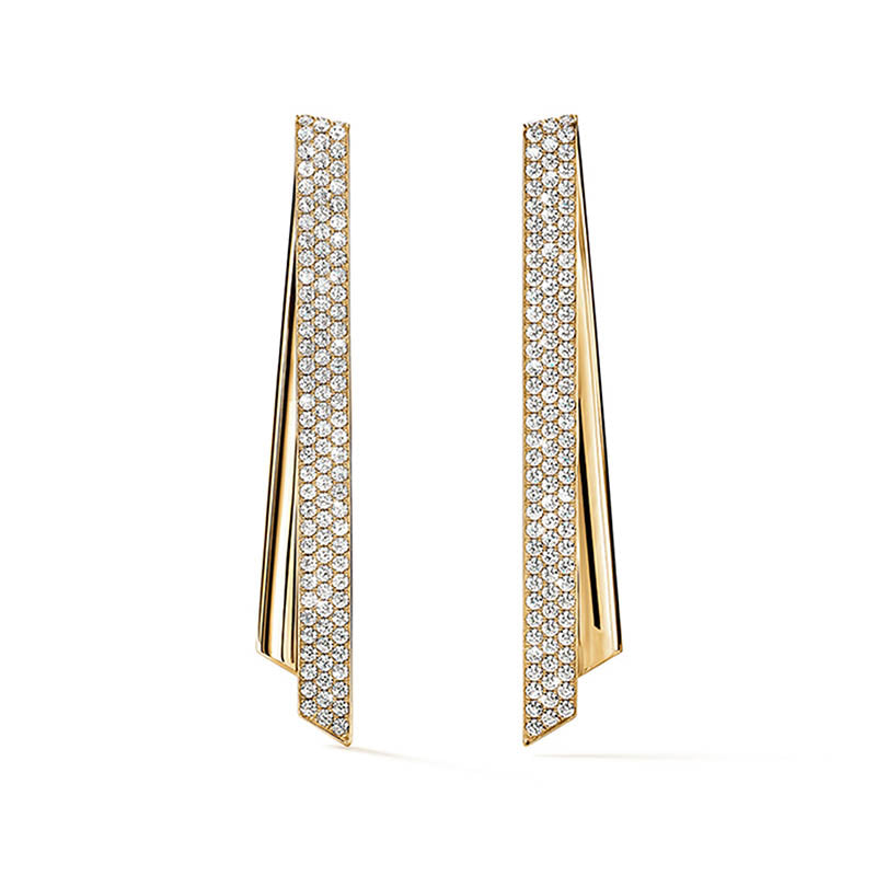 Hearts on Fire Inside/Out Yellow Gold Stiletto Flip 5ct Diamond Earrings