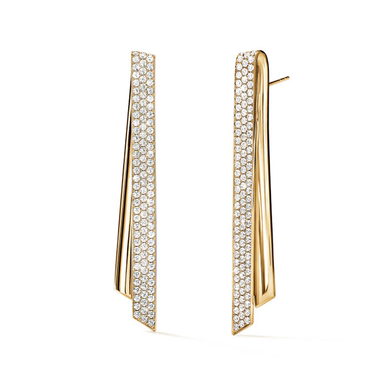 Hearts on Fire Inside/Out Yellow Gold Stiletto Flip 5ct Diamond Earrings