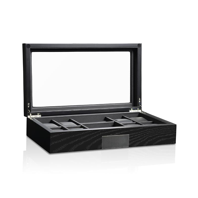 Heisse & Söhne Monteray 8pc Watch Box with Storage - Black 