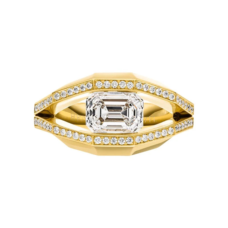 Henrich & Denzel Tensio Space Yellow Gold & Diamond Ring