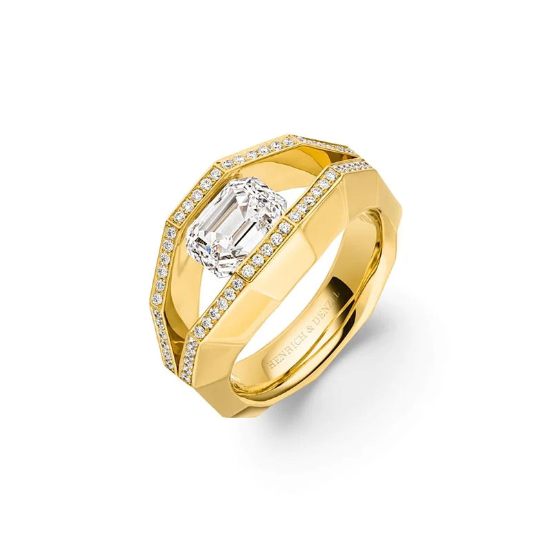 Henrich & Denzel Tensio Space Yellow Gold & Diamond Ring