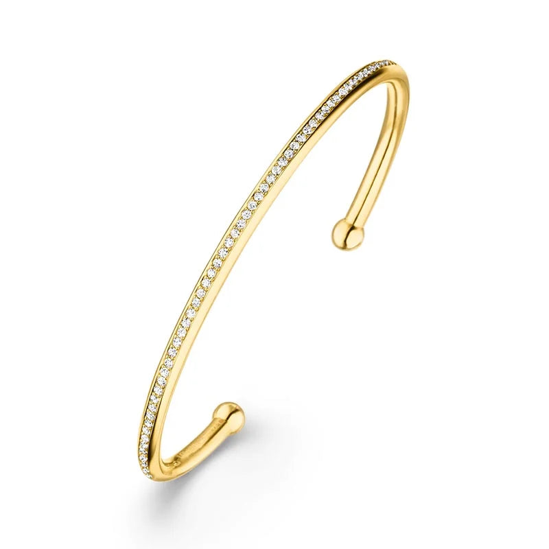 Henrich & Denzel Mikado Yellow Gold Diamond Bangle