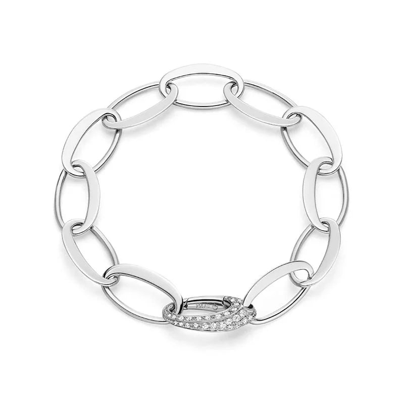 IsabelleFa White Gold Écaille 11mm Pavé Diamond Bracelet