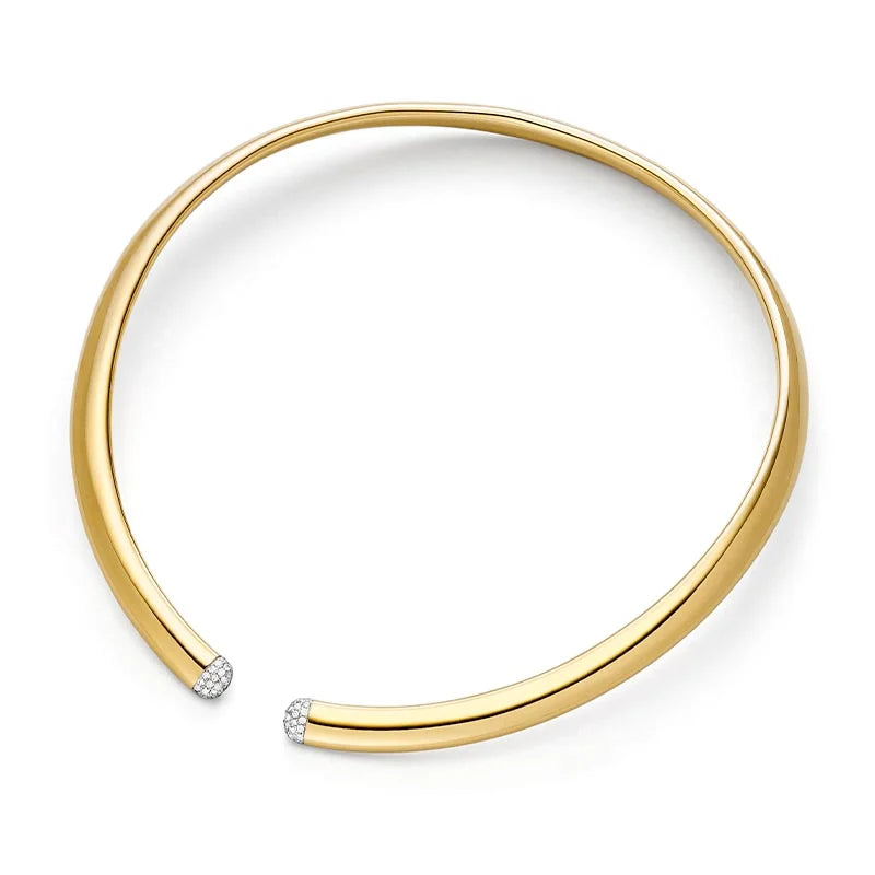 IsabelleFa Yellow Gold Flix.Flex 9mm Oval Collar with Diamond Accents