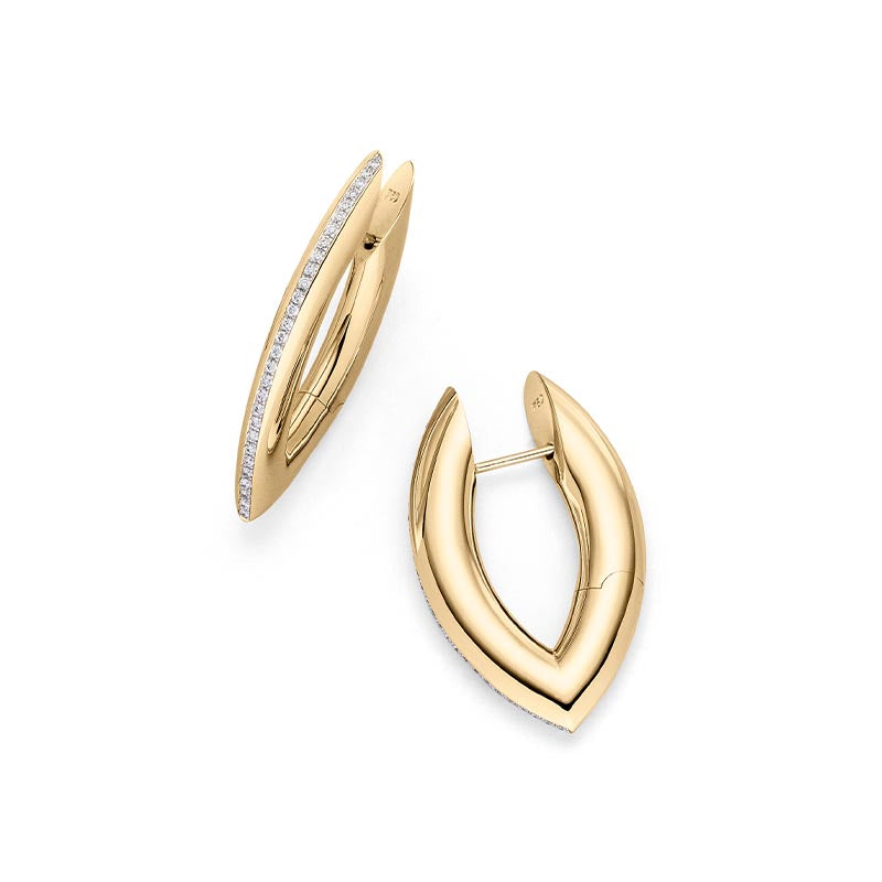 IsabelleFa Rose Gold Navette 20 Diamond Earrings