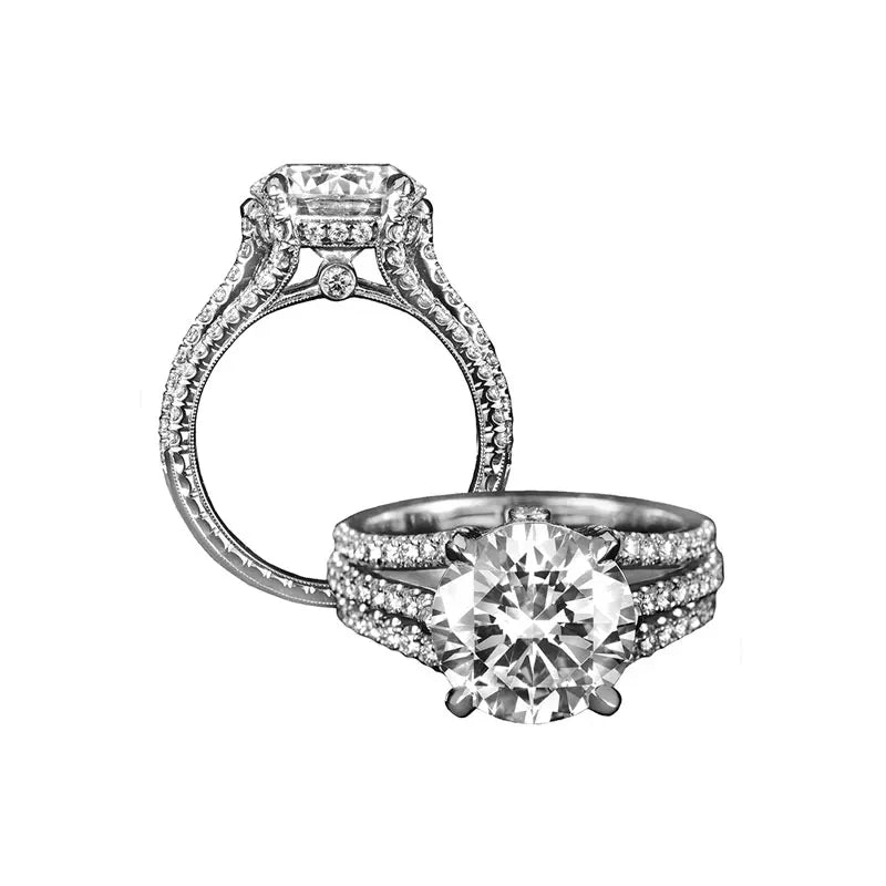 Jack Kelége Heritage White Gold Engagement Ring (Semi-Mount)