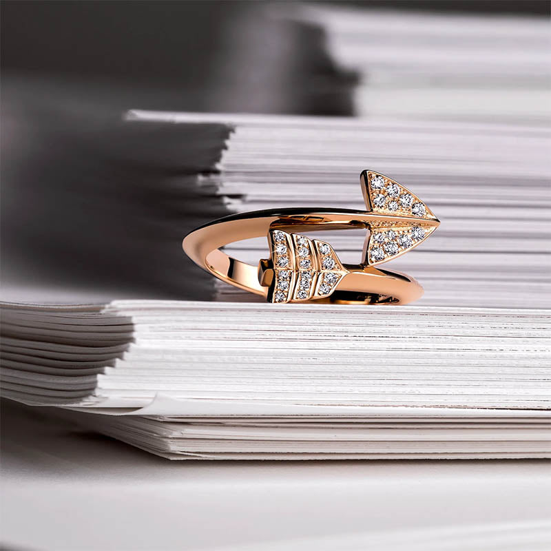 Jacob & Co. Rose Gold & Diamond Super Arrow Earrings
