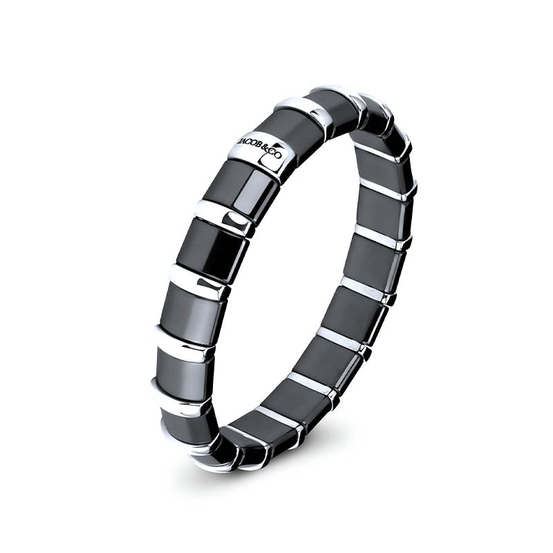 Jacob & Co. Stainless Steel & Hematite Bracelet