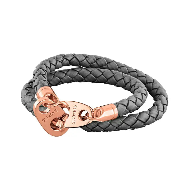 Jacob & Co. Perfect Fit Rose Gold Leather Bracelet