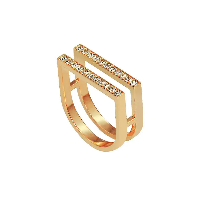 Jacob & Co. Nima's Yellow Gold Classic Full Pavé Diamond Ring
